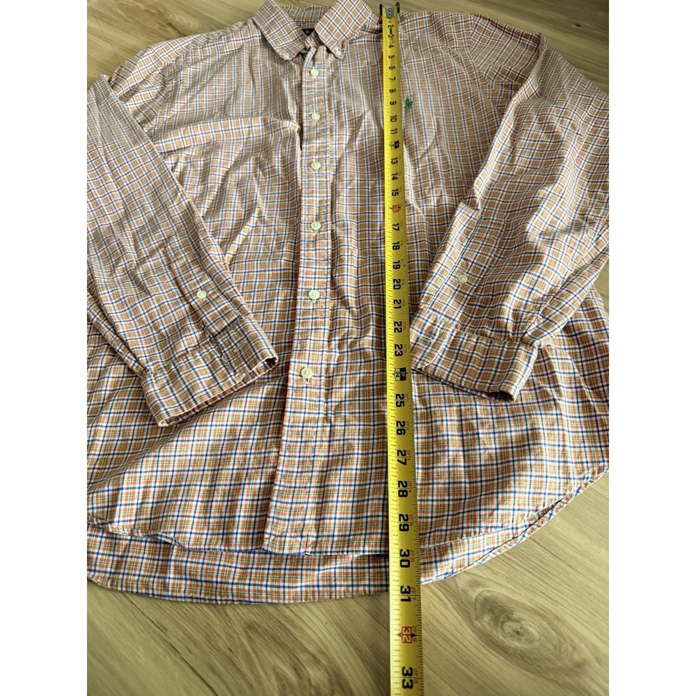 Polo Ralph Lauren Shirt Mens XL Multicolor Plaid Long Sleeve Button Down Orange - Picture 3 of 4
